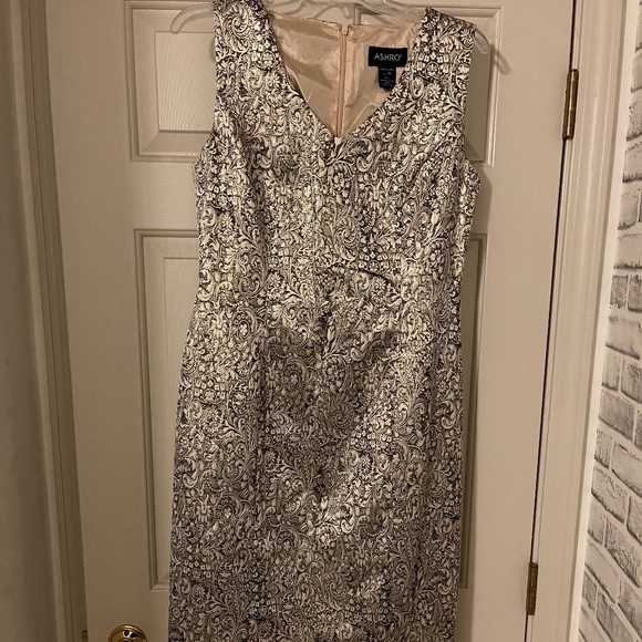 New Paisley Jacquard Women’s Duster Dress Suit sz 10 - Picture 3 of 5